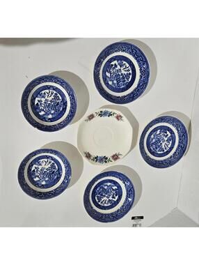 Homer Laughlin Vintage Lot of 6 small saucers as shown